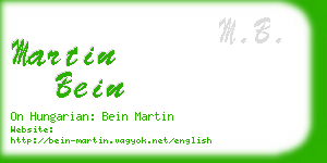 martin bein business card